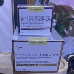 It cosmetics confidence in a neck cream and eye cream full size bundle